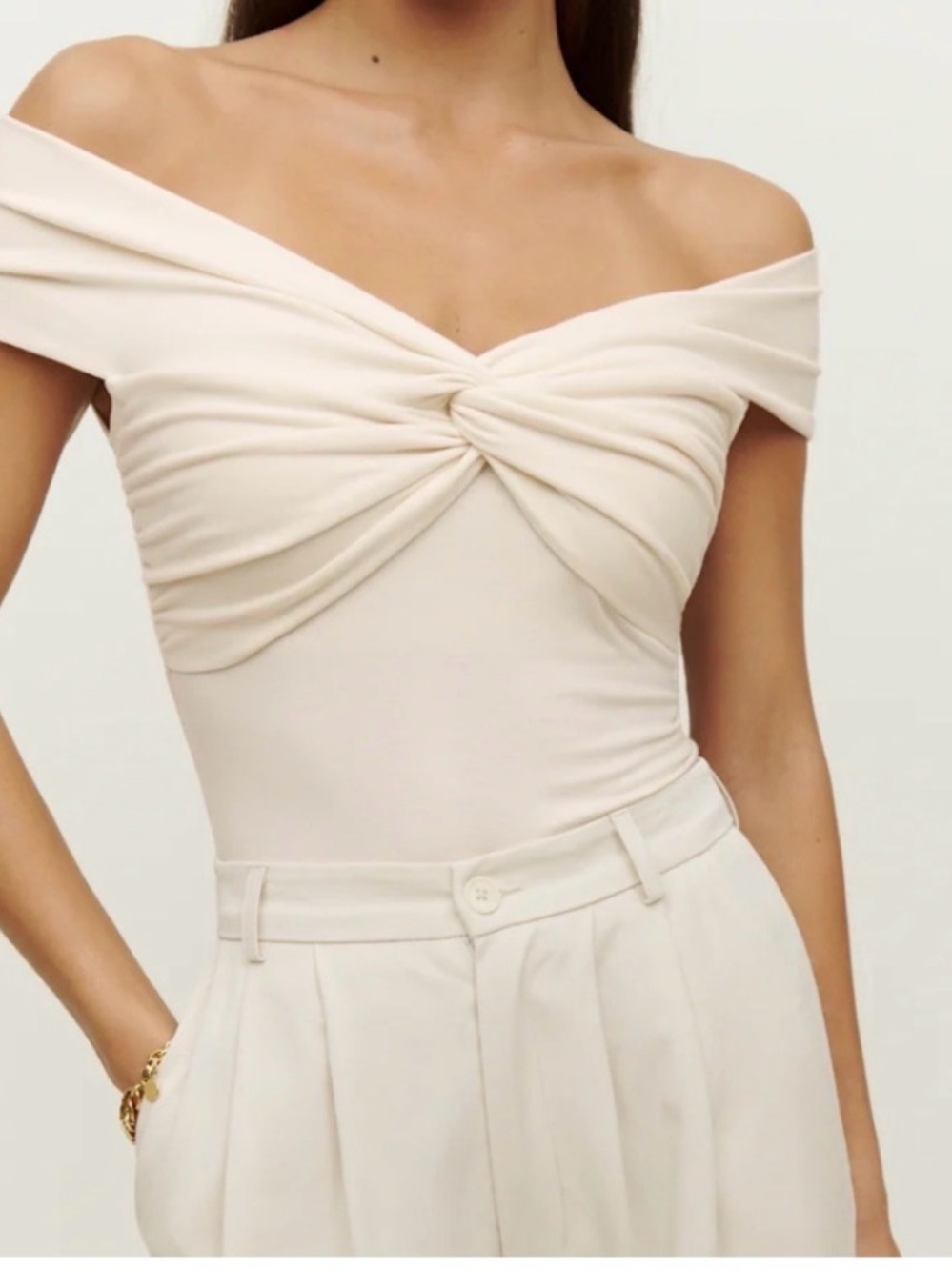 Reformation Ezlynn top in Cream NWT